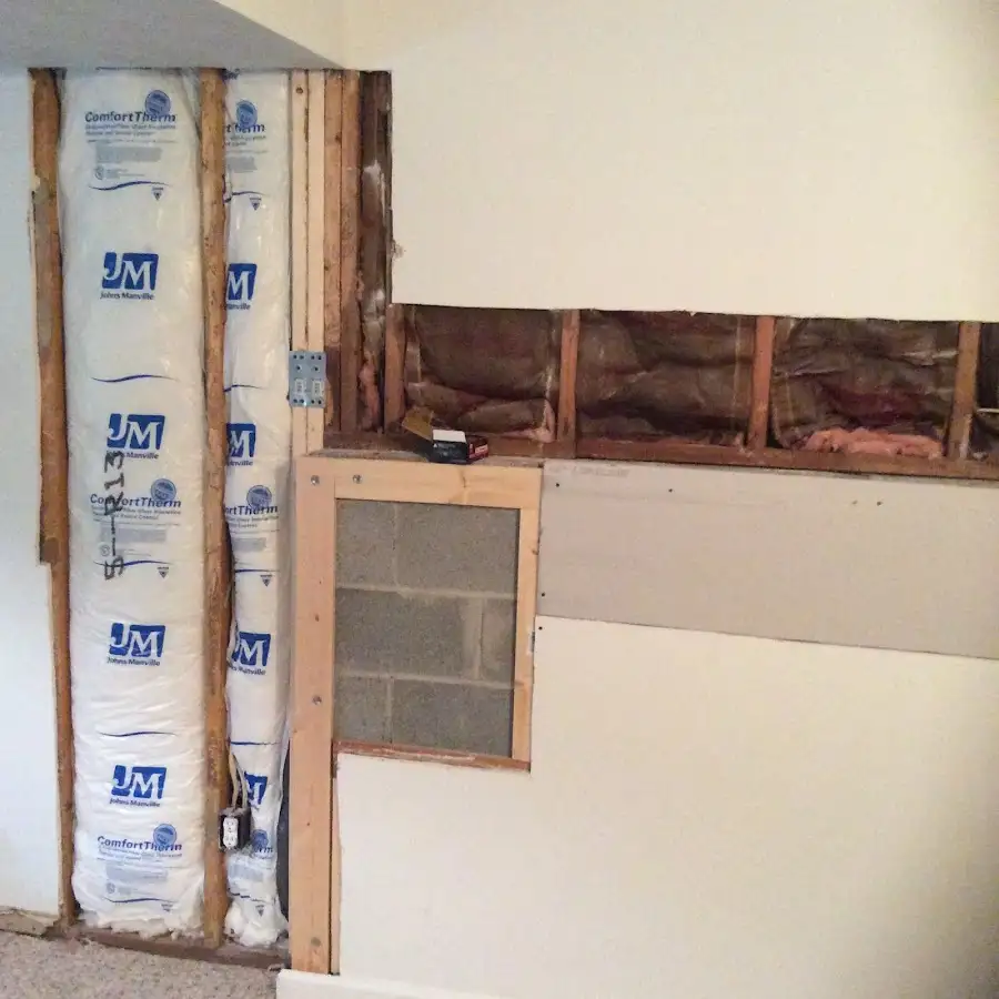 Wall insulation replacement during Structural Drying in Plattekill